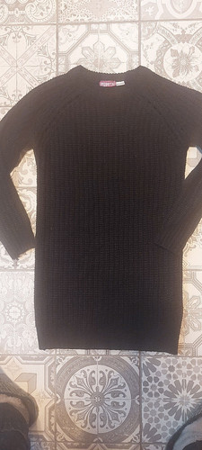 Schwarzes winterkleid langarm - schwarzes,